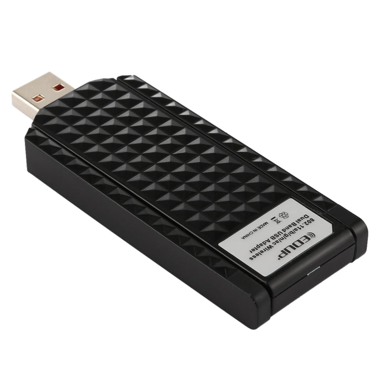 EDUP EP-AC1625 600Mbps 2.4G / 5.8GHz Dual Band Wireless 11AC USB 2.0 Adapter Network Card with 2 Antennas for Laptop / PC(Black) - USB Network Adapter by EDUP | Online Shopping South Africa | PMC Jewellery | Buy Now Pay Later Mobicred