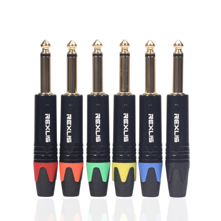 10 PCS TC202 6.35mm Gold-plated Mono Sound Welding Audio Adapter Plug(Blue) - free shipping - PMC Jewellery - Order now!