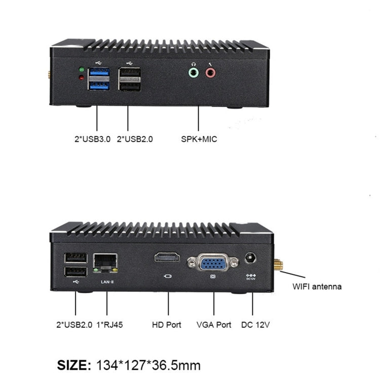 K620D Windows (Not Include XP) & Linux Mini PC, Intel Celeron N2840 Dual Core 4 Threads, up to 2.0GHz, 4GB RAM + 64GB SSD - Windows Mini PCs by PMC TechLife | Online Shopping South Africa | PMC TechLife | Buy Now Pay Later Mobicred