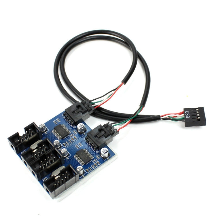 9 Pin USB Header Male 1 to 4 Female Extension Cable Card - USB Cable by PMC TechLife | Online Shopping South Africa | PMC TechLife | Buy Now Pay Later Mobicred