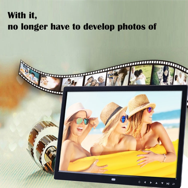 15.0 inch LED Display Digital Photo Frame with Holder / Remote Control, Allwinner, Support USB / SD Card Input / OTG(Black) - 11-15 inch by PMC TechLife | Online Shopping South Africa | PMC TechLife | Buy Now Pay Later Mobicred