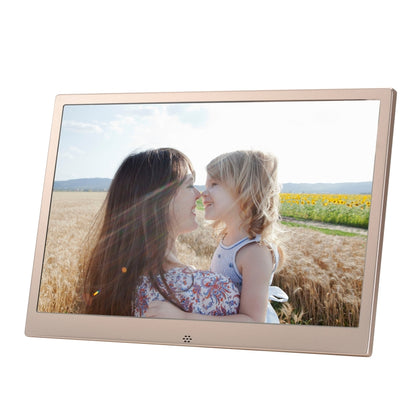 HSD1202 12.1 inch 1280x800 High Resolution Display Digital Photo Frame with Holder and Remote Control, Support SD / MMC / MS Card / USB Port, US Plug(Gold) - 11-15 inch by PMC Jewellery | Online Shopping South Africa | PMC Jewellery | Buy Now Pay Later Mobicred