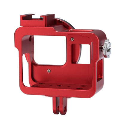 PULUZ Housing Shell CNC Aluminum Alloy Protective Cage with 52mm UV Lens for GoPro HERO(2018) /7 Black /6 /5(Red) - Metal Cases by PULUZ | Online Shopping South Africa | PMC Jewellery | Buy Now Pay Later Mobicred