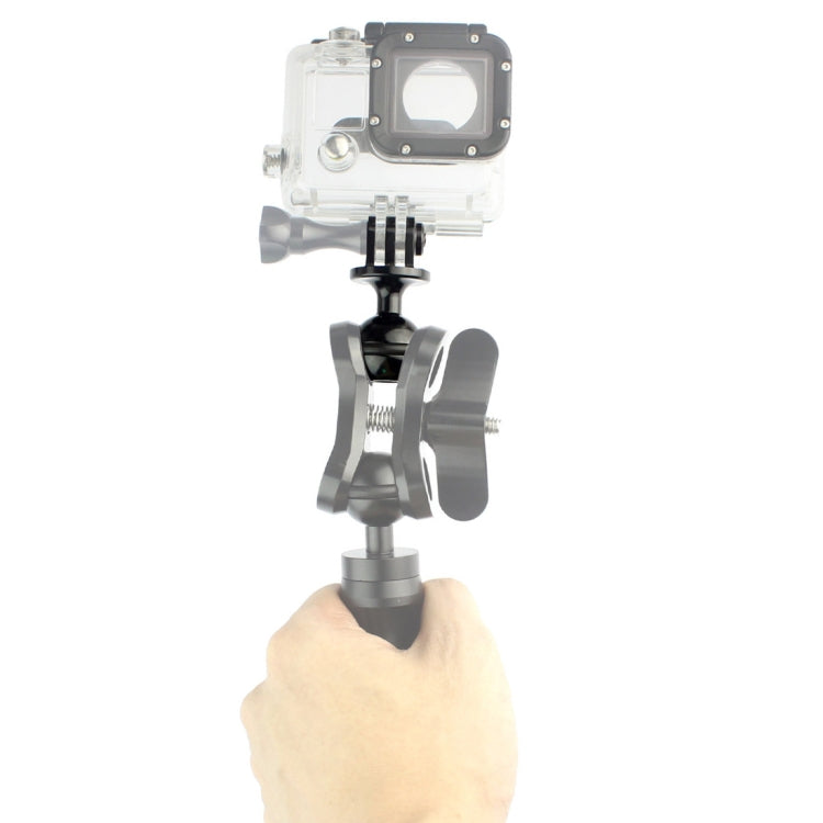 PULUZ  CNC Aluminum Ball Head Adapter Mount for GoPro Hero12 Black / Hero11 /10 /9 /8 /7 /6 /5, Insta360 Ace / Ace Pro, DJI Osmo Action 4 and Other Action Cameras, Diameter: 2.5cm(Black) - Connection Mount by PULUZ | Online Shopping South Africa | PMC Jewellery | Buy Now Pay Later Mobicred