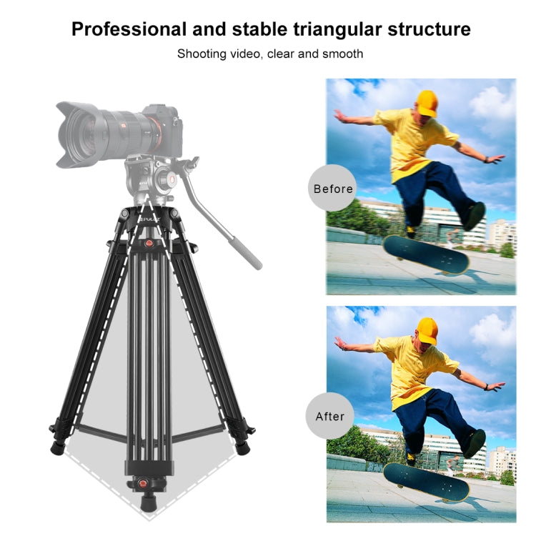 PULUZ Professional Heavy Duty Camcorder Aluminum Alloy Tripod - free shipping - PMc TechLife - Order now!
