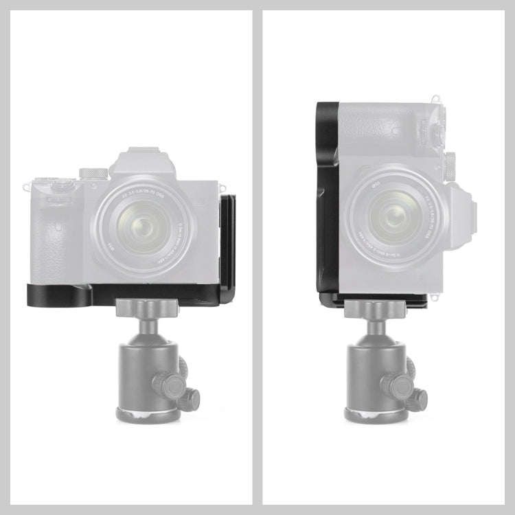 PULUZ 1/4 inch Vertical Shoot Quick Release L Plate Bracket Base Holder for Sony A7R / A7 / A7S(Black) - L-Bracket by PULUZ | Online Shopping South Africa | PMC TechLife | Buy Now Pay Later Mobicred
