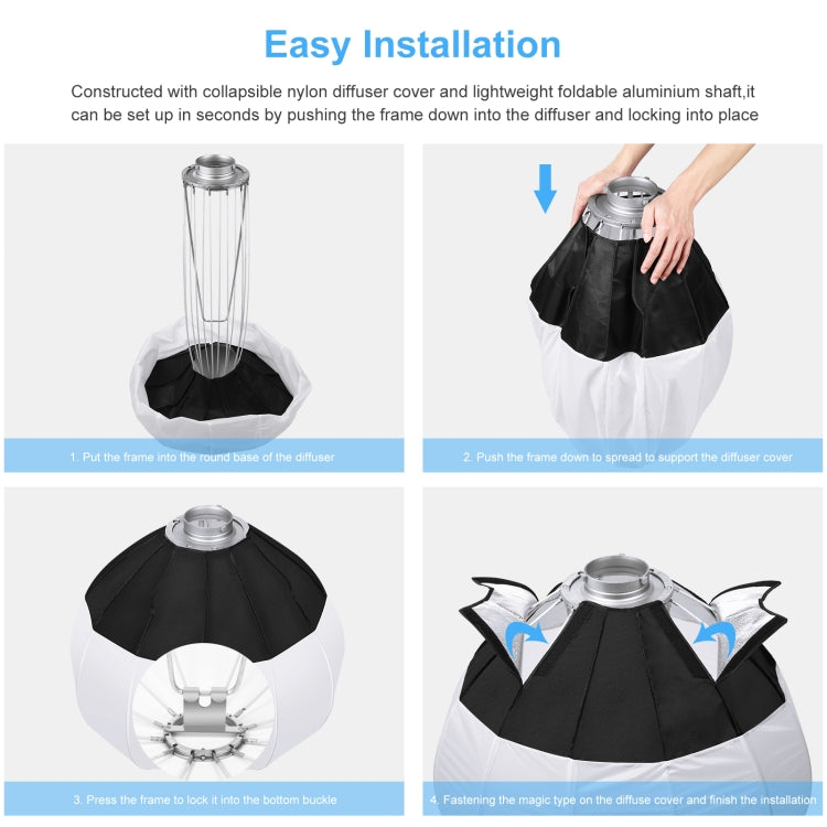 PULUZ 65cm Foldable Lantern Softbox SpeedLite Flash Light Foldable Diffuser - free shipping - PMC TechLife - Order now!