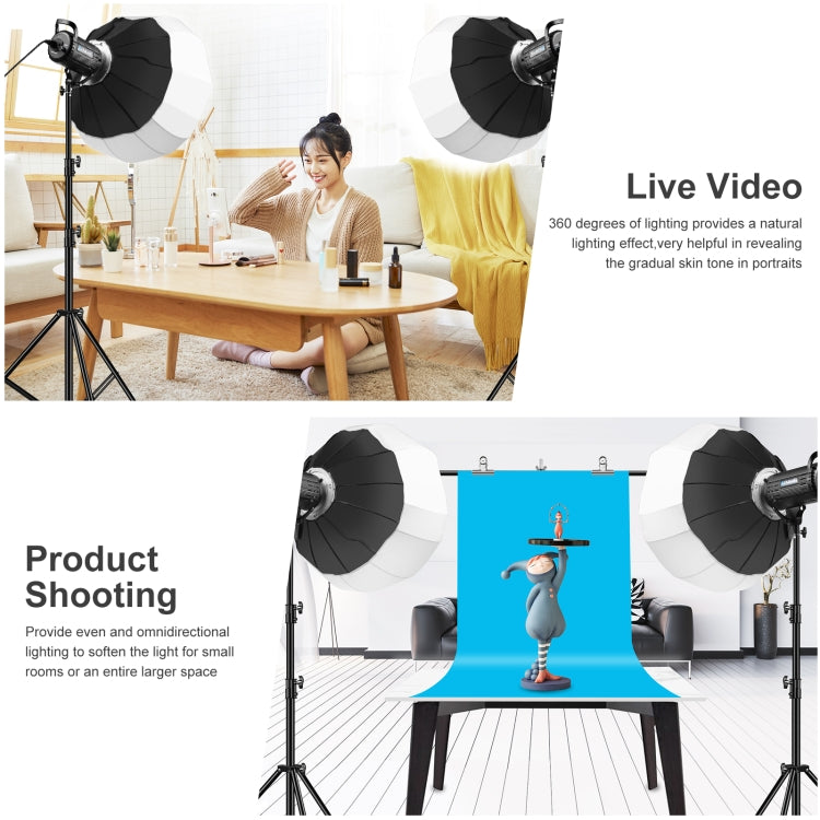 PULUZ 65cm Foldable Lantern Softbox SpeedLite Flash Light Foldable Diffuser - free shipping - PMC TechLife - Order now!