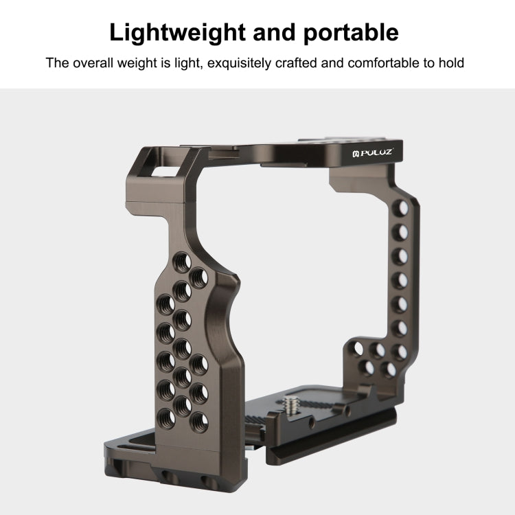 PULUZ Video Camera Cage Stabilizer for Sony A7 III & A7M3 / A7R3 & A7R III, without Handle(Bronze) - free shipping - PMC TechLife - Order now!