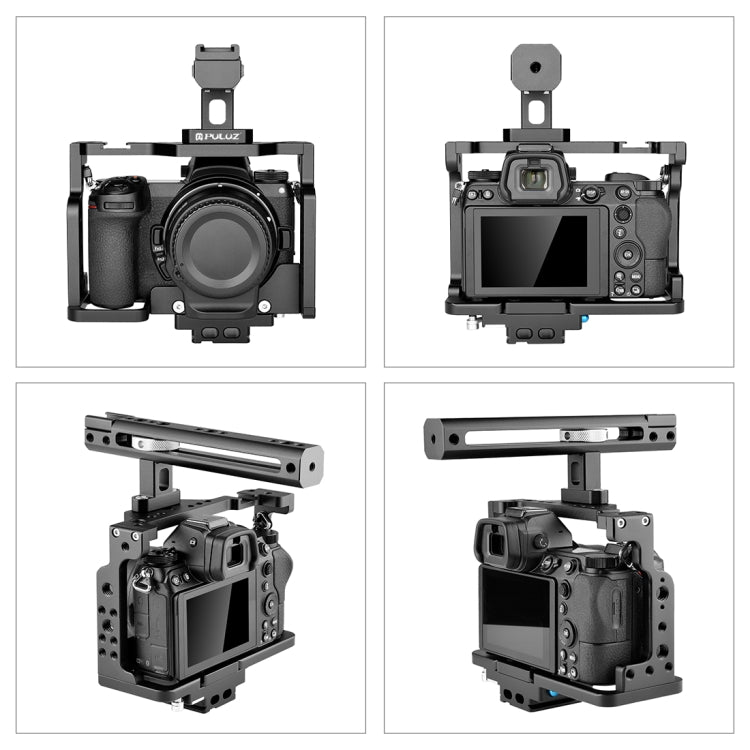 PULUZ Video Camera Cage Filmmaking Rig with Handle for Nikon Z6 / Z7(Black) - free shipping - PMC TechLife - Order now!
