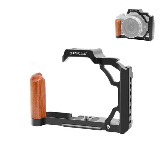 For Nikon ZFC PULUZ Wood Handle Metal Camera Cage Stabilizer Rig(Black) - Camera Cage by PULUZ | Online Shopping South Africa | PMC Jewellery | Buy Now Pay Later Mobicred