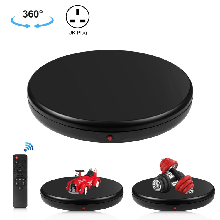 PULUZ 45cm Remote Control Adjusting Speed Rotating Turntable Display Stand, Black, Load 100kg(UK Plug) - free shipping - PMC TechLife - Order now!