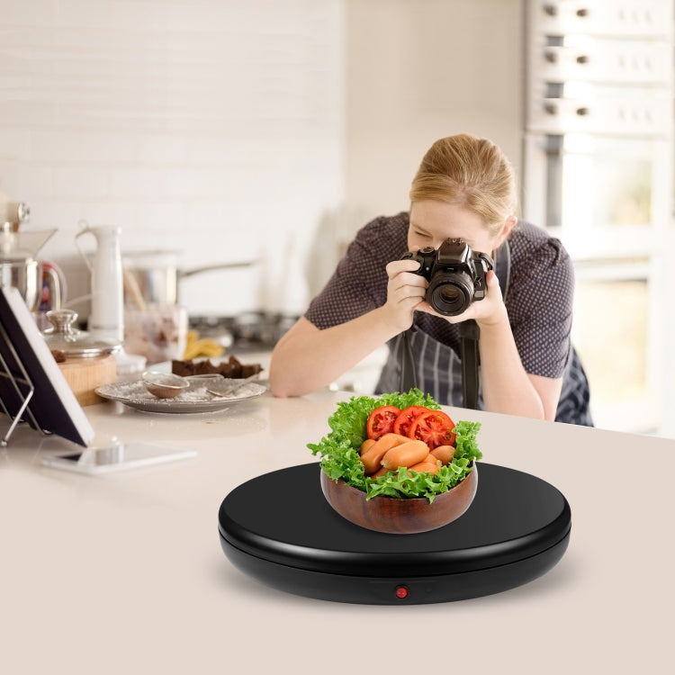 PULUZ 45cm Remote Control Adjusting Speed Rotating Turntable Display Stand, Black, Load 100kg(UK Plug) - free shipping - PMC TechLife - Order now!