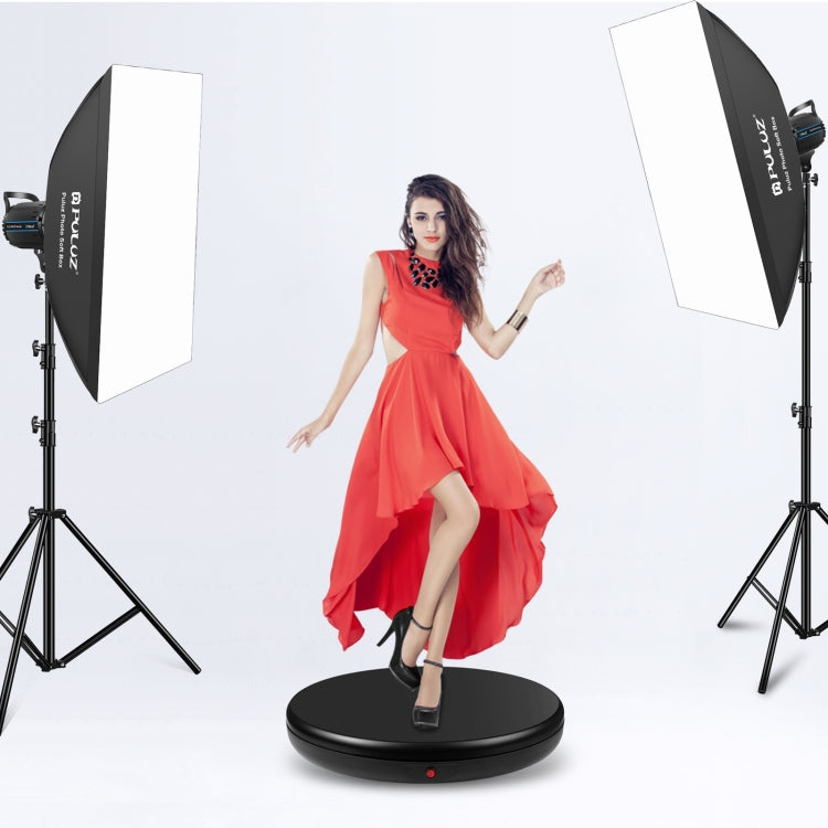 PULUZ 45cm Remote Control Adjusting Speed Rotating Turntable Display Stand, Black, Load 100kg(UK Plug) - free shipping - PMC TechLife - Order now!