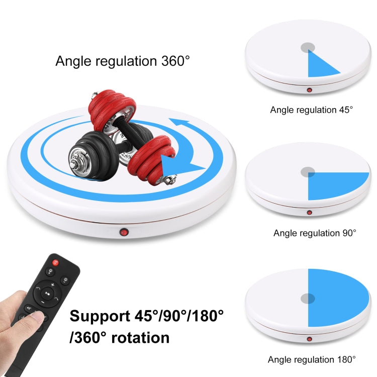 PULUZ 45cm Remote Control Adjusting Speed Rotating Turntable Display Stand, White, Load 100kg(AU Plug) - free shipping - PMC TechLife - Order now!