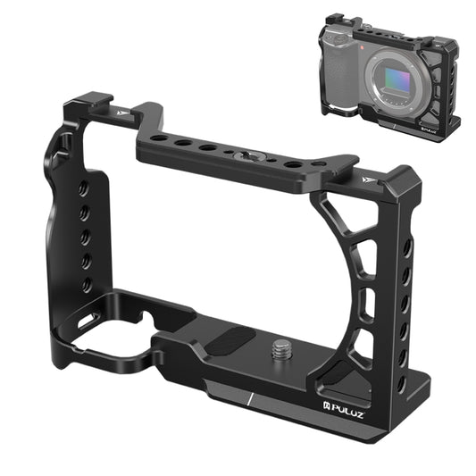 For Sony A6500 / A6400 / A6300 / A6000 PULUZ Metal Camera Cage Expansion Mount Stabilizer Rig (Black) - Camera Cage by PULUZ | Online Shopping South Africa | PMC Jewellery | Buy Now Pay Later Mobicred