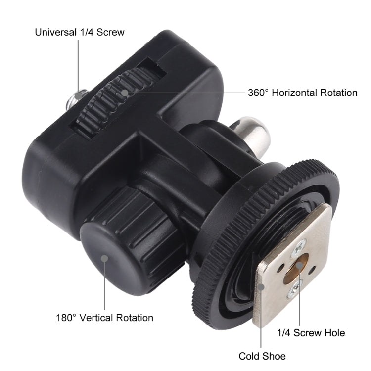 PULUZ 1/4 inch Screw Thread Cold Shoe Tripod Mount Adapter - Connection Mount by PULUZ | Online Shopping South Africa | PMC TechLife | Buy Now Pay Later Mobicred