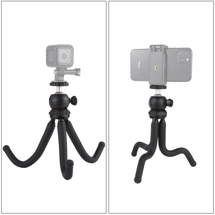PULUZ Mini Octopus Flexible Tripod Holder with Ball Head for SLR Cameras, GoPro, Cellphone, Size: 25cmx4.5cm - Portable Mini Tripod by PULUZ | Online Shopping South Africa | PMC Jewellery | Buy Now Pay Later Mobicred