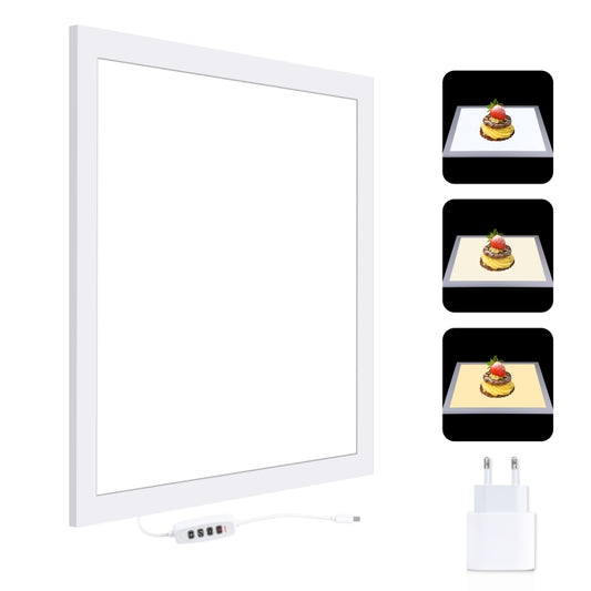 PULUZ 1000LM LED Acrylic No Polar Dimming Shadowless Light Pad with Switch for 40cm Photo Studio Box(EU Plug) -  by PULUZ | Online Shopping South Africa | PMC Jewellery | Buy Now Pay Later Mobicred