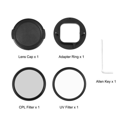PULUZ 52mm CPL + UV Lens Filter with Adapter Ring for GoPro HERO12 Black /11 Black /11 Black Mini /10 Black /9 Black - Lens Adapter by PULUZ | Online Shopping South Africa | PMC Jewellery | Buy Now Pay Later Mobicred