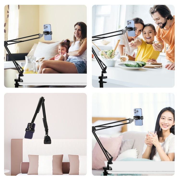 PULUZ Live Broadcast Desktop Articulating Arm Holder with Phone Clamp (Black) - Lazy Bracket by PULUZ | Online Shopping South Africa | PMC TechLife