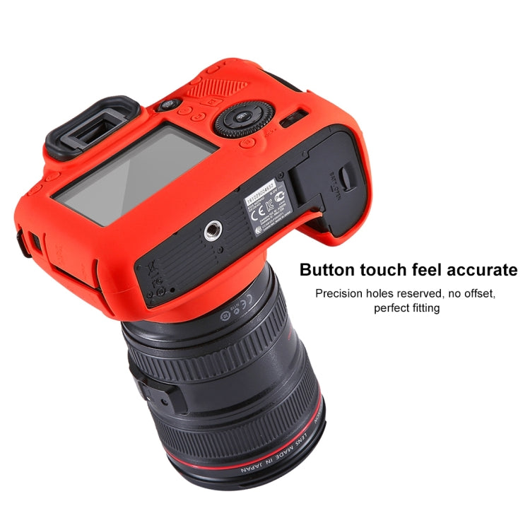 PULUZ Soft Silicone Protective Case for Canon EOS 6D(Red) - Protective Case by PULUZ | Online Shopping South Africa | PMC TechLife | Buy Now Pay Later Mobicred