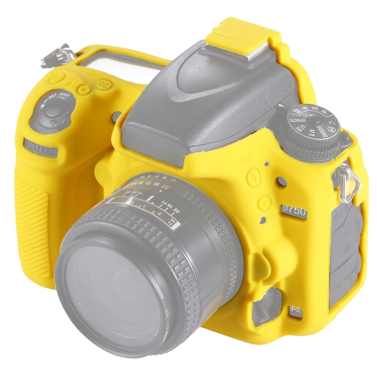 PULUZ Soft Silicone Protective Case for Nikon D750(Yellow) - Protective Case by PULUZ | Online Shopping South Africa | PMC TechLife | Buy Now Pay Later Mobicred