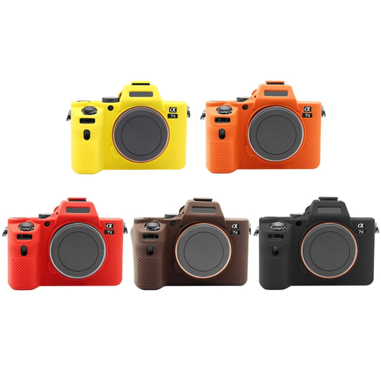 PULUZ Soft Silicone Protective Case for Sony ILCE-7MII / 7SMII / 7RMII(Orange) - free shipping - PMC TechLife - Order now!