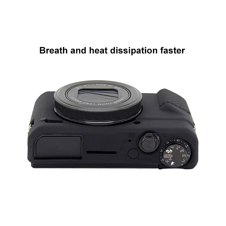 PULUZ Soft Silicone Protective Case for Canon EOS G7 X Mark II(Black) - Protective Case by PULUZ | Online Shopping South Africa | PMC TechLife | Buy Now Pay Later Mobicred