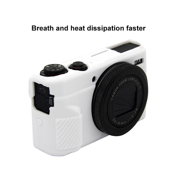 PULUZ Soft Silicone Protective Case for Canon EOS G7 X Mark II(White) - free shipping - PMC TechLife - Order now!