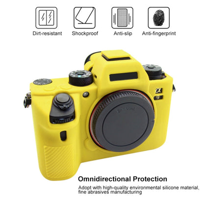 PULUZ Soft Silicone Protective Case for Sony A9 (ILCE-9) / A7 III/ A7R  III(Yellow) - Protective Case by PULUZ | Online Shopping South Africa | PMC Jewellery | Buy Now Pay Later Mobicred