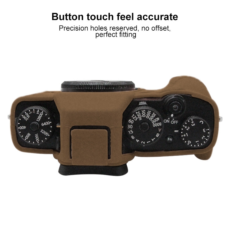 PULUZ Soft Silicone Protective Case for FUJIFILM XT3(Coffee) - Protective Case by PULUZ | Online Shopping South Africa | PMC TechLife | Buy Now Pay Later Mobicred