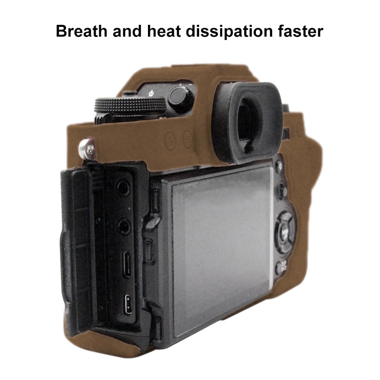 PULUZ Soft Silicone Protective Case for FUJIFILM XT3(Coffee) - Protective Case by PULUZ | Online Shopping South Africa | PMC TechLife | Buy Now Pay Later Mobicred