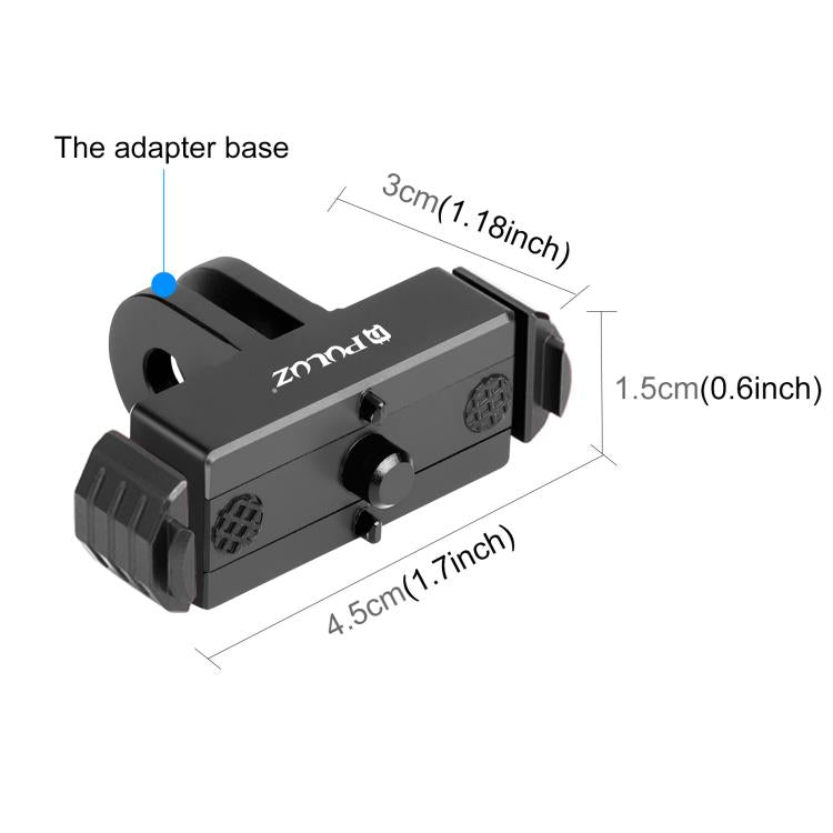 For GoPro HERO13 Black  PULUZ Magnetic Quick Release Base Mount (Black) - free shipping - PMC TechLife - Order now!