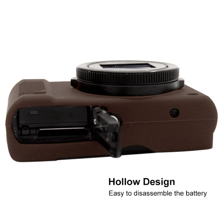 PULUZ Soft Silicone Protective Case for Panasonic Lumix  LX10(Coffee) - free shipping - PMC TechLife - Order now!