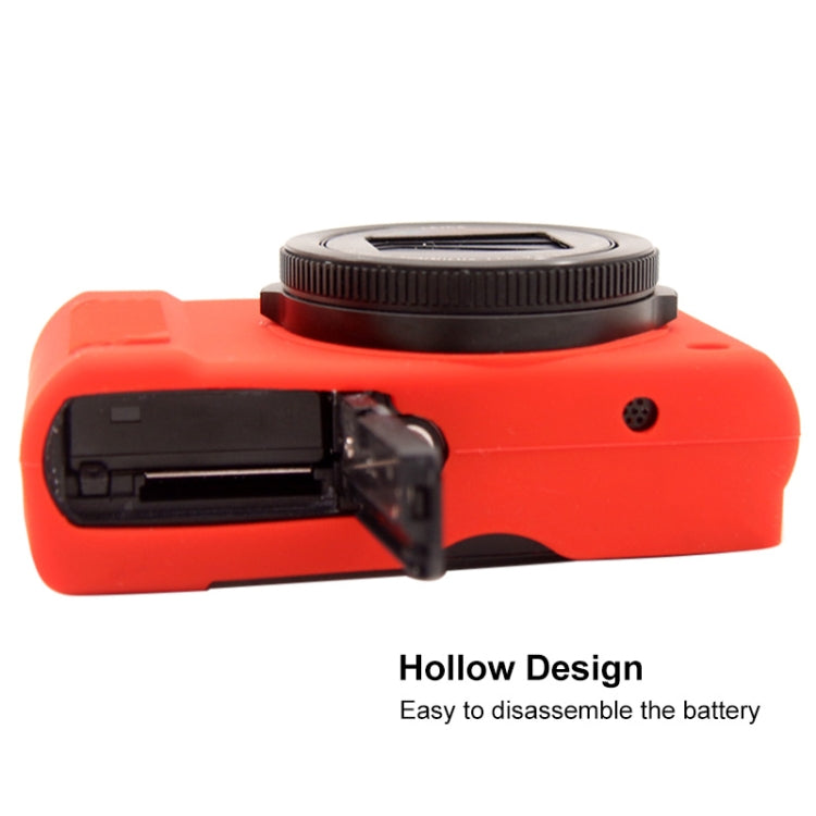 PULUZ Soft Silicone Protective Case for Panasonic Lumix  LX10(Red) - Protective Case by PULUZ | Online Shopping South Africa | PMC TechLife | Buy Now Pay Later Mobicred