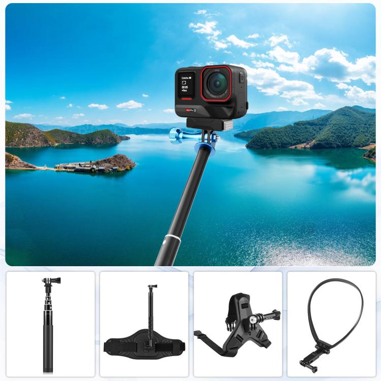 For Insta360 X5 / Ace Pro / Ace Pro 2 PULUZ Magnetic Quick Release Base Mount (Black) - free shipping - PMC TechLife - Order now!