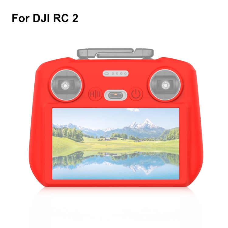 For DJI Mini 4 Pro / Air 3 Remote Control / DJI RC 2 with Screen PULUZ Silicone Protective Case (Red) - Carry Cases & Bags by PULUZ | Online Shopping South Africa | PMC Jewellery | Buy Now Pay Later Mobicred