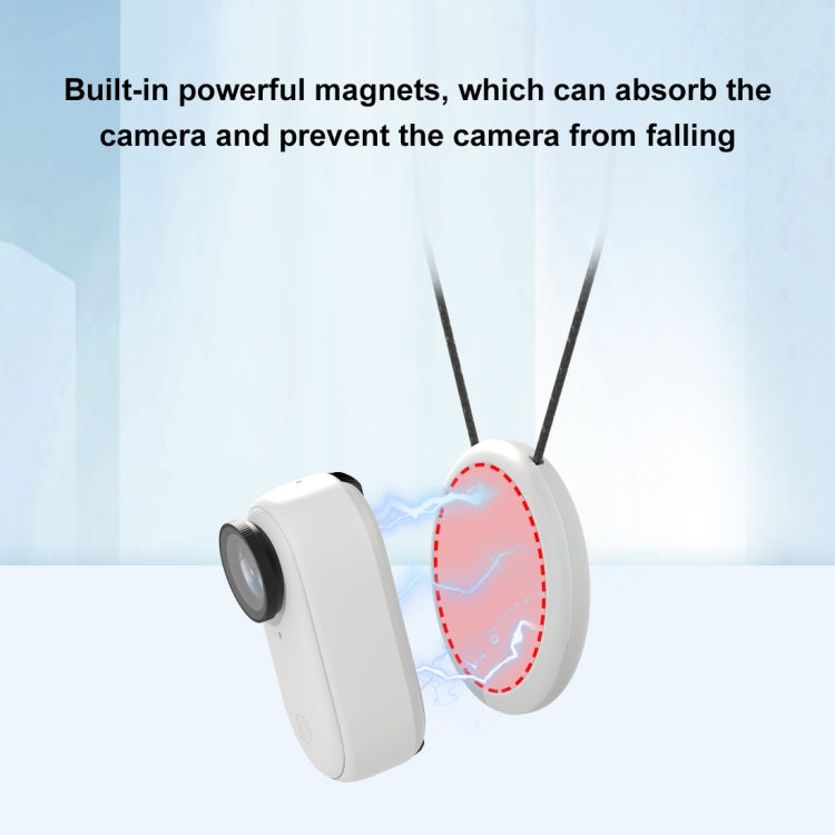 For Insta360 GO 3 / GO 3S PULUZ Magnetic Pendant Holder Quick Release Neck Strap (White) - Mount & Holder by PULUZ | Online Shopping South Africa | PMC TechLife | Buy Now Pay Later Mobicred