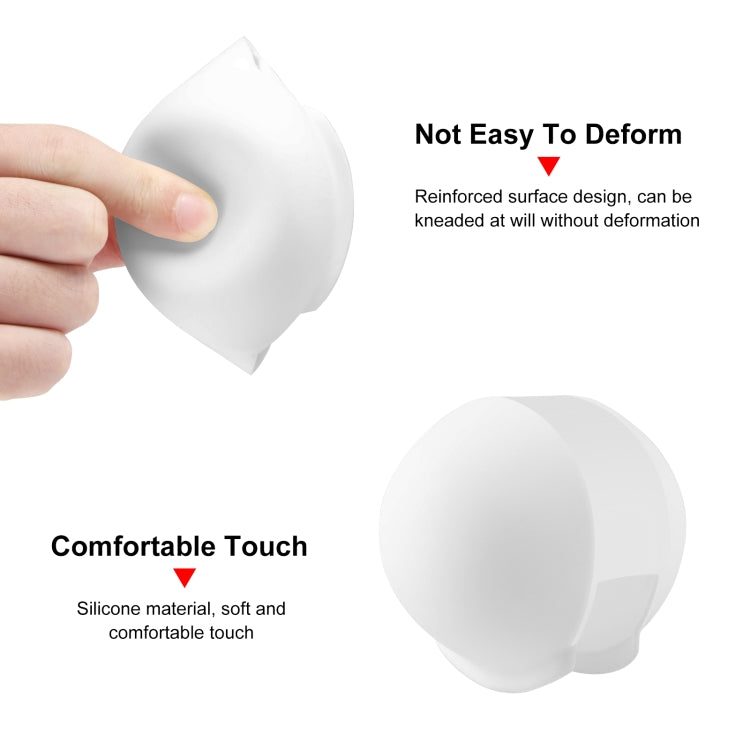 For Insta360 X3 / X4 PULUZ Invisible Dive Case Lens Guard Silicone Protective Cover (White) - Len Accessories by PULUZ | Online Shopping South Africa | PMC TechLife | Buy Now Pay Later Mobicred