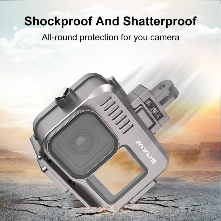 For GoPro HERO13 Black /12 Black /11 Black /10 Black /9 Black PULUZ 40m Waterproof Housing Aluminum Alloy Protective Case (Grey) - Waterproof Cases by PULUZ | Online Shopping South Africa | PMC Jewellery | Buy Now Pay Later Mobicred