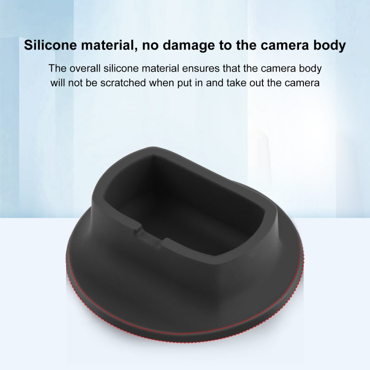 For Insta360 X4 PULUZ Silicone Dock Desktop Fixed Base Bracket (Black) - Mount & Holder by PULUZ | Online Shopping South Africa | PMC TechLife | Buy Now Pay Later Mobicred