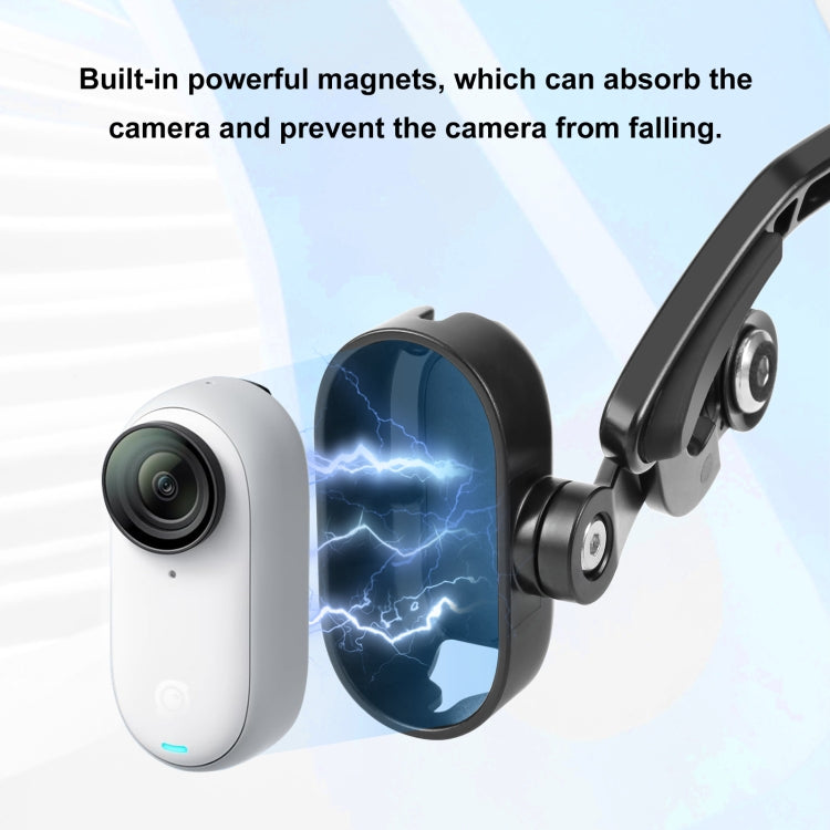 For Insta360 GO 3 / GO 3S PULUZ Magnetic POV Holder Head Mount (Black) - free shipping - PMC TechLife - Order now!