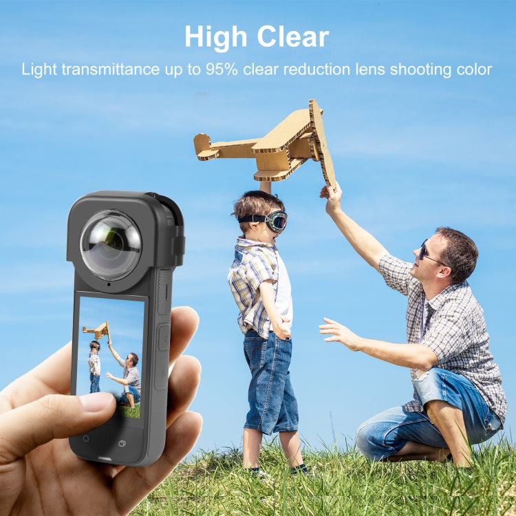 For Insta360 X4 PULUZ Snap-on Lens Guard Protective Cover (Black) - Len Accessories by PULUZ | Online Shopping South Africa | PMC TechLife | Buy Now Pay Later Mobicred