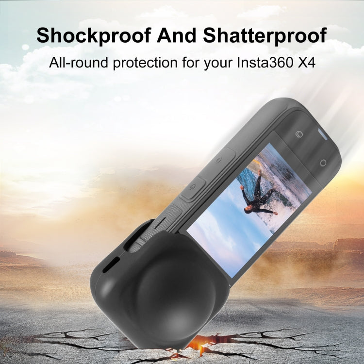 For Insta360 X4 / X5 PULUZ Silicone Protective  Lens Cover (Black) - Len Accessories by PULUZ | Online Shopping South Africa | PMC TechLife | Buy Now Pay Later Mobicred