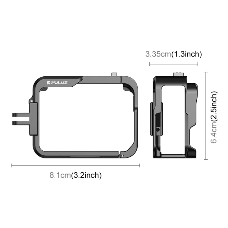 For Insta360 Ace Pro PULUZ Metal Protective Cage Adapter Frame (Black) - Mount & Holder by PULUZ | Online Shopping South Africa | PMC Jewellery | Buy Now Pay Later Mobicred