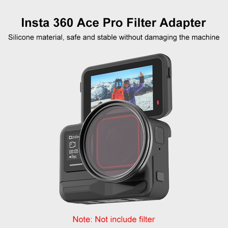 For Insta360 Ace Pro PULUZ Filter Holder Metal Protective Filter Frame (Black) - Lens Filter by PULUZ | Online Shopping South Africa | PMC TechLife | Buy Now Pay Later Mobicred