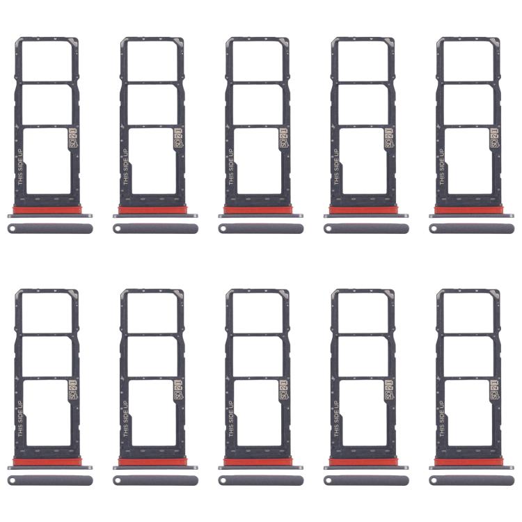For Motorola Moto E40 10pcs Original SIM Card Tray + SIM Card Tray + Micro SD Card Tray (Grey) - free shipping - PMC TechLife - Order now!