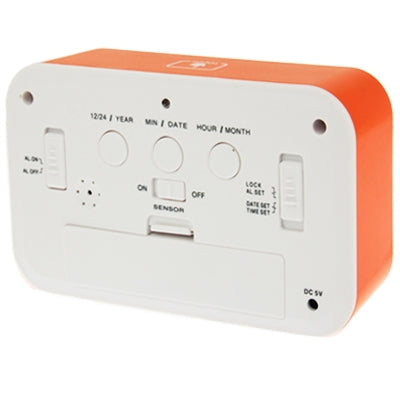 Multi Function Large Screen Alarm Clock with Calendar & LCD Light & Snooze Touch (Orange) - Alarm Clocks by PMC Jewellery | Online Shopping South Africa | PMC Jewellery | Buy Now Pay Later Mobicred