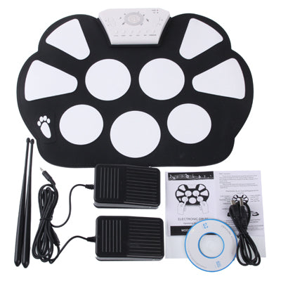 W758 USB 2.0 MIDI Soft Roll-up Drum Kit, Size: 38.2 x 27.6cm - Percussion Instruments Accessories by PMC Jewellery | Online Shopping South Africa | PMC Jewellery | Buy Now Pay Later Mobicred